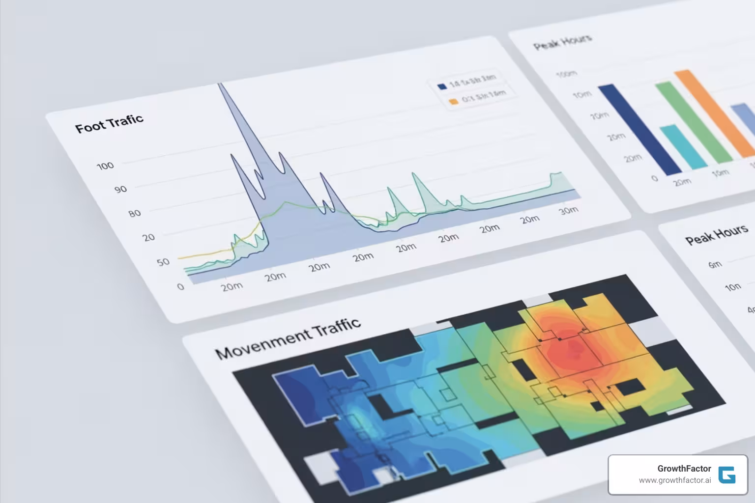 foot traffic trends over time shown on a data analytics dashboard - Foot traffic analysis?